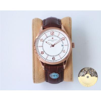 Replica Traditionnelle A21j Automatic Movement Mens Watch White Dial Leather Strap E116