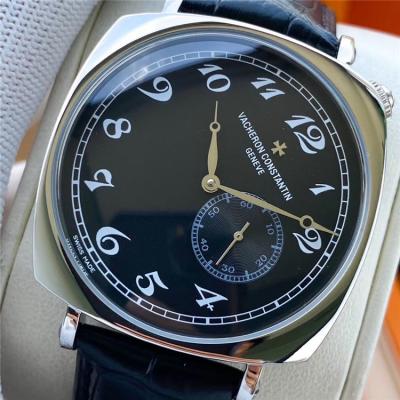 Replica Harmony A21j Automatic Movement Mens Watch Black Dial Leather Strap B E121