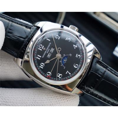 Replica Harmony A2824 Automatic Movement Mens Watch Black Dial Leather Strap E122