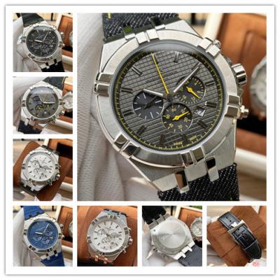 Replica Overseas A21j Automatic Movement Mens Watch Gray Dial Leather Strap B E123