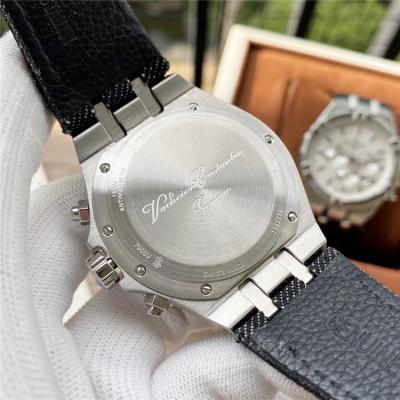 Replica Overseas A21j Automatic Movement Mens Watch Gray Dial Leather Strap B E123