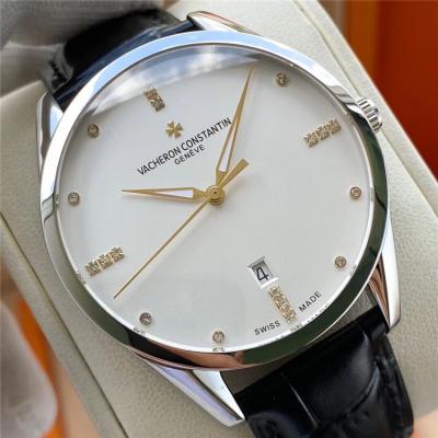 Replica Patrimony Japan Miyota 8215 Automatic Movement Mens Watch White Dial Leather Strap A E124