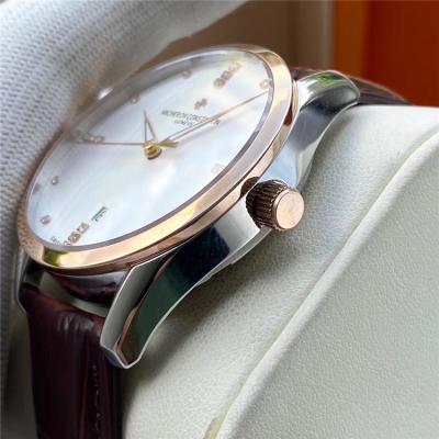 Replica Patrimony Japan Miyota 8215 Automatic Movement Mens Watch White Dial Leather Strap A E124