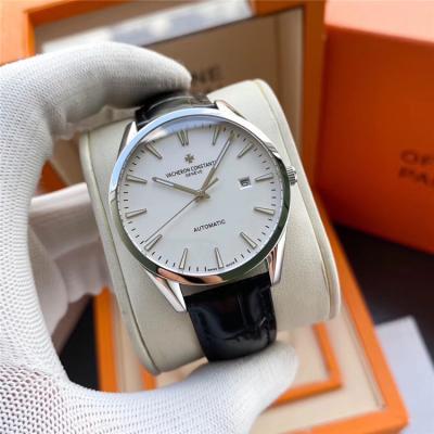 Replica Patrimony Japan Miyota 8215 Automatic Movement Mens Watch White Dial Leather Strap B E124