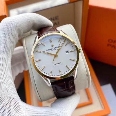 Replica Patrimony Japan Miyota 8215 Automatic Movement Mens Watch White Dial Leather Strap B E124