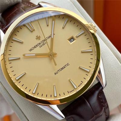 Replica Patrimony Japan Miyota 8215 Automatic Movement Mens Watch White Dial Leather Strap B E124