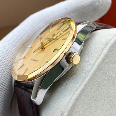 Replica Patrimony Japan Miyota 8215 Automatic Movement Mens Watch White Dial Leather Strap B E124