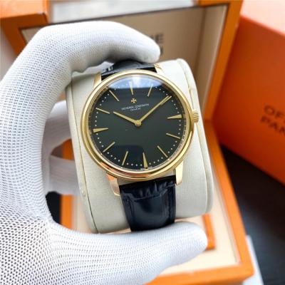 Replica Patrimony Japan Miyota 8215 Automatic Movement Mens Watch Black Dial Leather Strap A E126