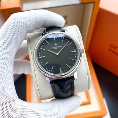 Replica Patrimony Japan Miyota 8215 Automatic Movement Mens Watch Black Dial Leather Strap A E126