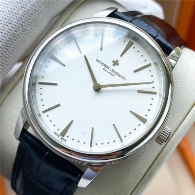 Replica Patrimony Japan Miyota 8215 Automatic Movement Mens Watch Black Dial Leather Strap A E126