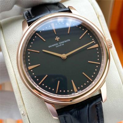 Replica Patrimony Japan Miyota 8215 Automatic Movement Mens Watch Blue Dial Leather Strap B E126