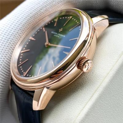 Replica Patrimony Japan Miyota 8215 Automatic Movement Mens Watch Blue Dial Leather Strap B E126