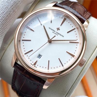 Replica Patrimony Japan Miyota 8215 Automatic Movement Mens Watch Black Dial Leather Strap E127