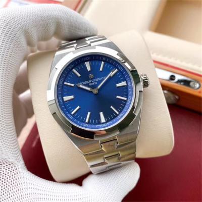 Replica Overseas A21j Automatic Movement Mens Watch Blue Dial Stainless Steel A E128