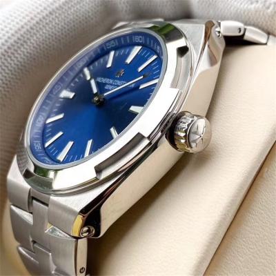 Replica Overseas A21j Automatic Movement Mens Watch Blue Dial Stainless Steel A E128