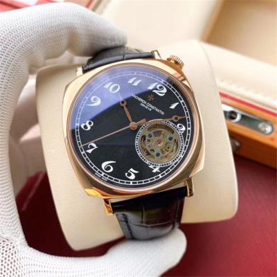 Replica Harmony A21j Automatic Movement Mens Watch White Tourbillon Dial Leather Strap A E130