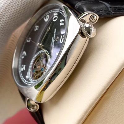 Replica Harmony A21j Automatic Movement Mens Watch White Tourbillon Dial Leather Strap A E130