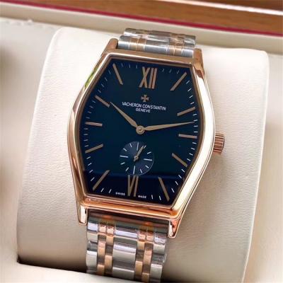 Replica Malte A21j Automatic Movement Mens Watch Black Dial Two Tone Rose Gold B E131