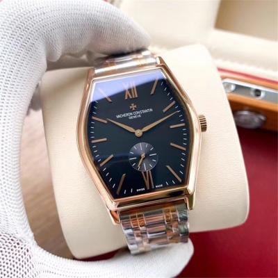 Replica Malte A21j Automatic Movement Mens Watch Black Dial Two Tone Rose Gold B E131