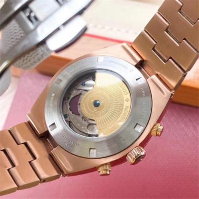 Replica Overseas A21j Automatic Movement Mens Watch Black Dial Rose Gold E133