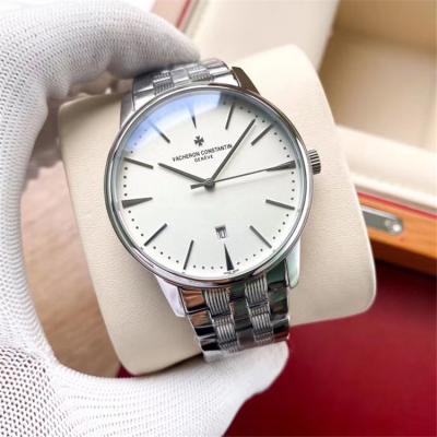 Replica Patrimony A21j Automatic Movement Mens Watch White Dial Two Tone Rose Gold E135