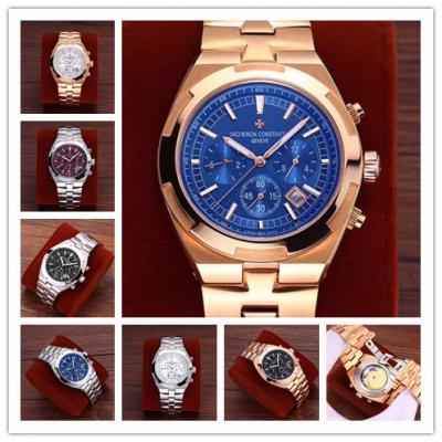 Replica Overseas A21j Automatic Movement Mens Watch Blue Dial Rose Gold E136