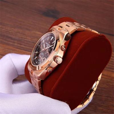 Replica Overseas A21j Automatic Movement Mens Watch Blue Dial Rose Gold E136