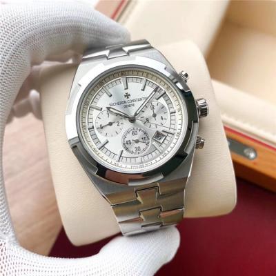 Replica Overseas A21j Automatic Movement Mens Watch Silver Dial Stainless Steel E138