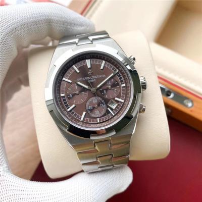 Replica Overseas A21j Automatic Movement Mens Watch Silver Dial Stainless Steel E138