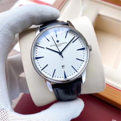 Replica Patrimony A21j Automatic Movement Mens Watch White Dial Leather Strap E139