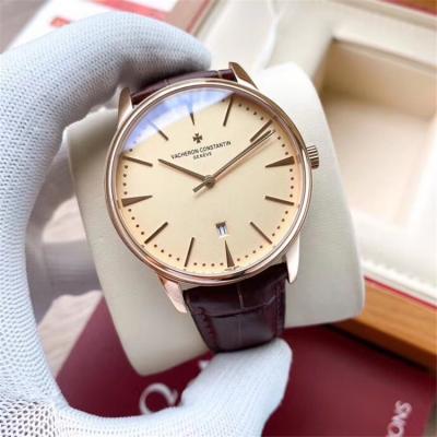 Replica Patrimony A21j Automatic Movement Mens Watch White Dial Leather Strap E139