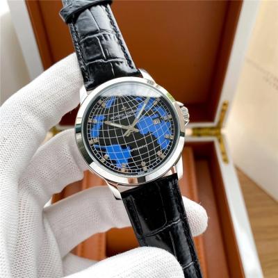 Replica Overseas A21j Automatic Movement Mens Watch Earth Dial Leather Strap B E149