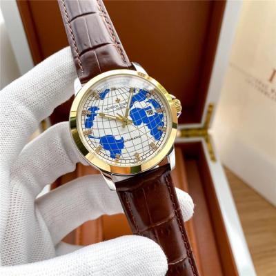 Replica Overseas A21j Automatic Movement Mens Watch Earth Dial Leather Strap B E149