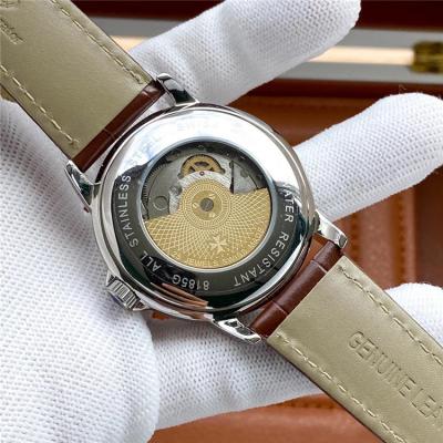 Replica Overseas A21j Automatic Movement Mens Watch Earth Dial Leather Strap B E149