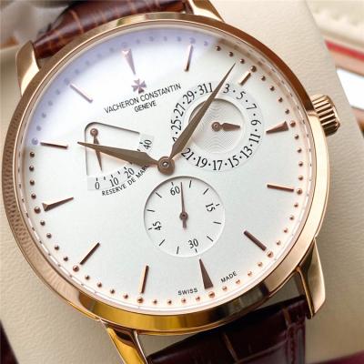 Replica Patrimony A21j Automatic Movement Mens Watch White Dial Leather Strap E150