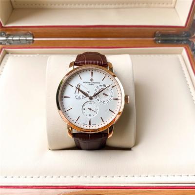 Replica Patrimony A21j Automatic Movement Mens Watch White Dial Leather Strap E150