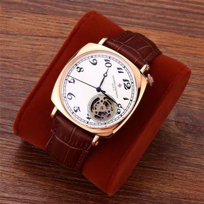 Replica Harmony A21j Automatic Movement Mens Watch White Tourbillon Dial Leather Strap E151