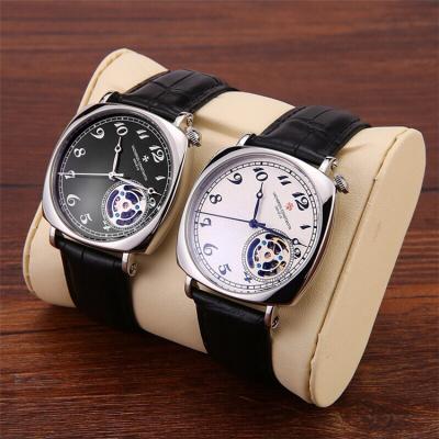 Replica Harmony A21j Automatic Movement Mens Watch White Tourbillon Dial Leather Strap E151