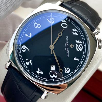 Replica Harmony A21j Automatic Movement Mens Watch Black Dial Leather Strap A E156