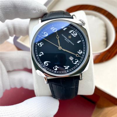 Replica Harmony A21j Automatic Movement Mens Watch Black Dial Leather Strap A E156