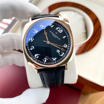 Replica Harmony A21j Automatic Movement Mens Watch Black Dial Leather Strap A E156