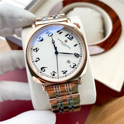 Replica Harmony A21j Automatic Movement Mens Watch White Dial Two Tone Rose Gold B E156