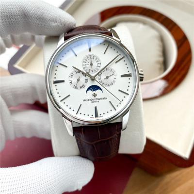 Replica Patrimony A21j Automatic Movement Mens Watch White Dial Leather Strap A E157