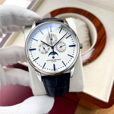 Replica Patrimony A21j Automatic Movement Mens Watch White Dial Leather Strap A E157