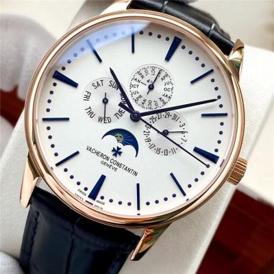 Replica Patrimony A21j Automatic Movement Mens Watch White Dial Leather Strap A E157