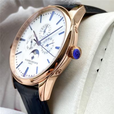 Replica Patrimony A21j Automatic Movement Mens Watch White Dial Leather Strap A E157