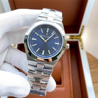 Replica Overseas A2813 Automatic Movement Mens Watch Blue Dial Stainless Steel B E159