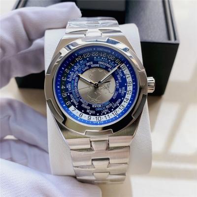 Replica Overseas A21j Automatic Movement Mens Watch Blue Dial Stainless Steel E168