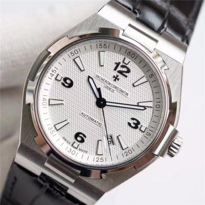 Overseas A21j Automatic Movement Mens Watch White Dial Leather Strap B E169