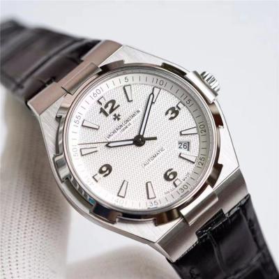 Overseas A21j Automatic Movement Mens Watch White Dial Leather Strap B E169